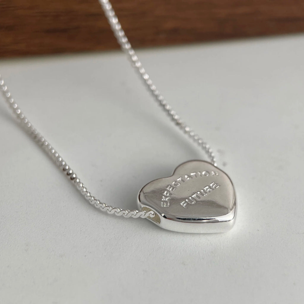 S925 Sterling Silver Necklaces For Women Simple Chain Fashion Minimalist Pendant Necklaces Letter Heart Necklace Birthday Gift