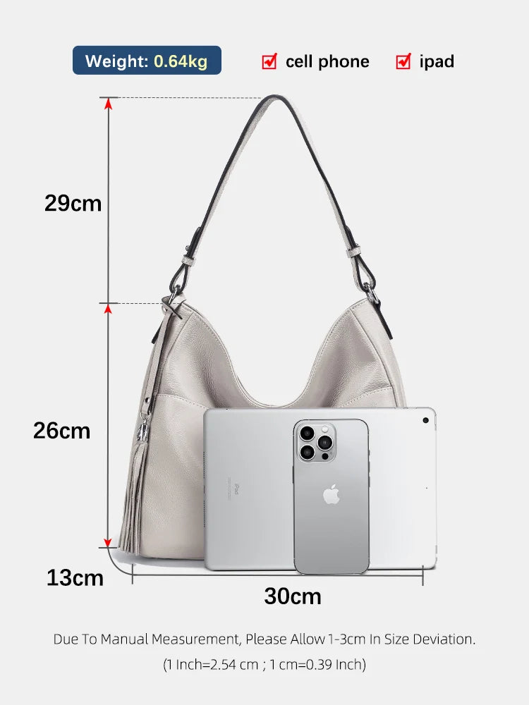 Zency Elegant Hobo Bag Soft Leather Women's Shoulder Crossbody Bag