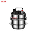 AIWILL 2L/6L/8L 3Gear Pressure Cooker 304 Stainless Steel Multifunctional Pressure-Limited Explosion-proof Quickly Cooking
