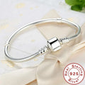 New 925 Sterling Silver Snake Chain DIY Charm Bracelet for Women Gift Jewelry with Bracelets for Women браслет серебряный