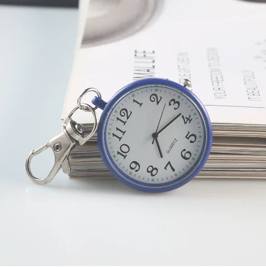 New Pocket Watch Keychain Remote Control Clock With Battery Student Doctor Medical Vintage Watch