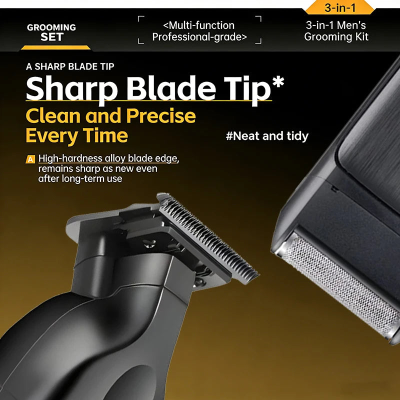 Kemei KM-2299 KM-T366 2 in 1 Professional Hair Clipper Set for Men Electric Oil Head Hair Trimmer Shear Carving Pusher Razor