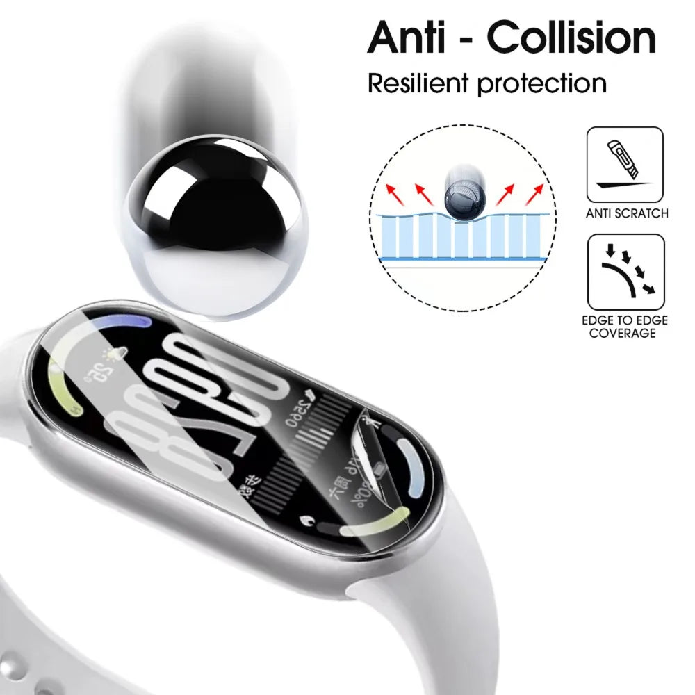3-15pcs Hydrogel Film for Xiaomi Band 10 Screen Protector Full Cover Protective Film Curved Protection for Mi Band 10 Not Glass