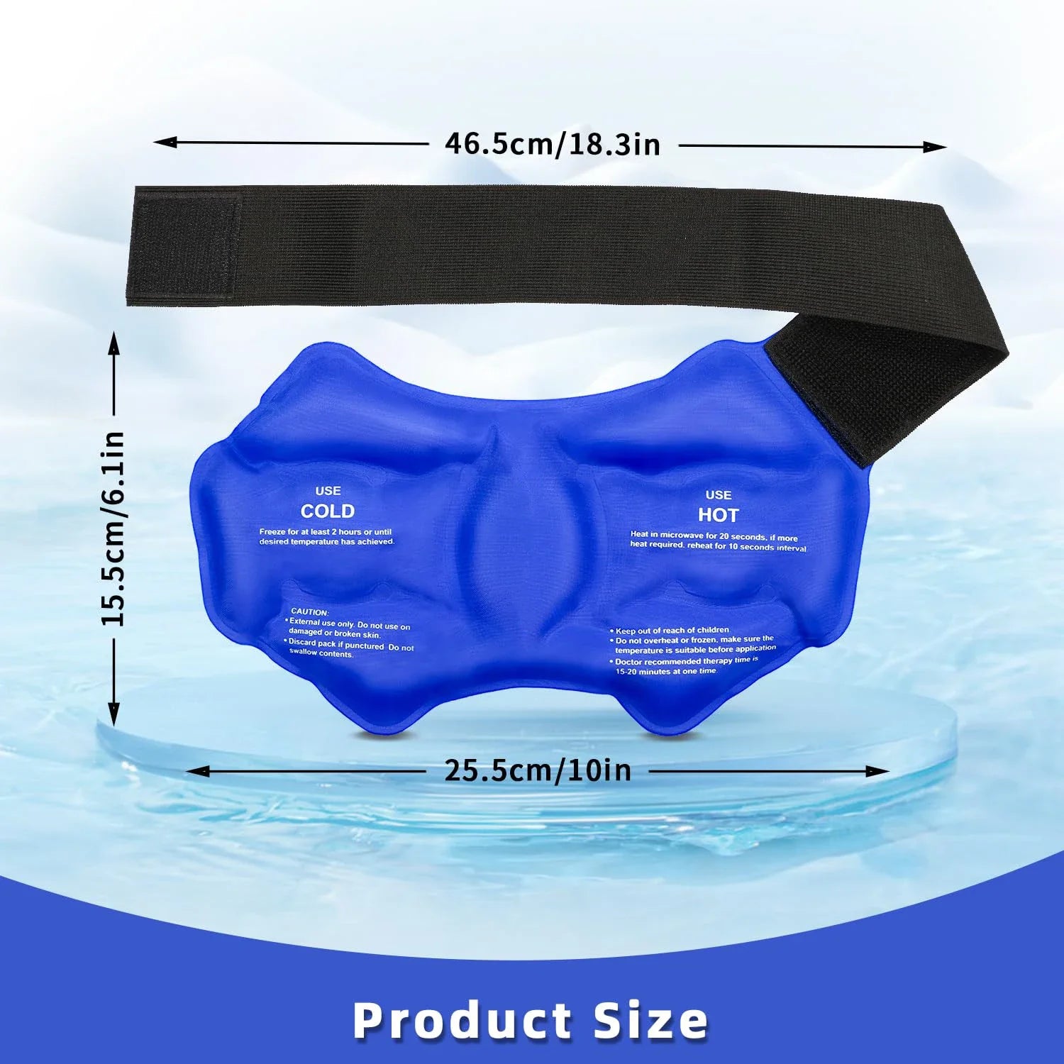 Ankle Ice Pack Wrap Reusable Gel Cold Compression for Foot Discomfort Ice Wrap for Feet Swelling and Recovery Sprained Ankles