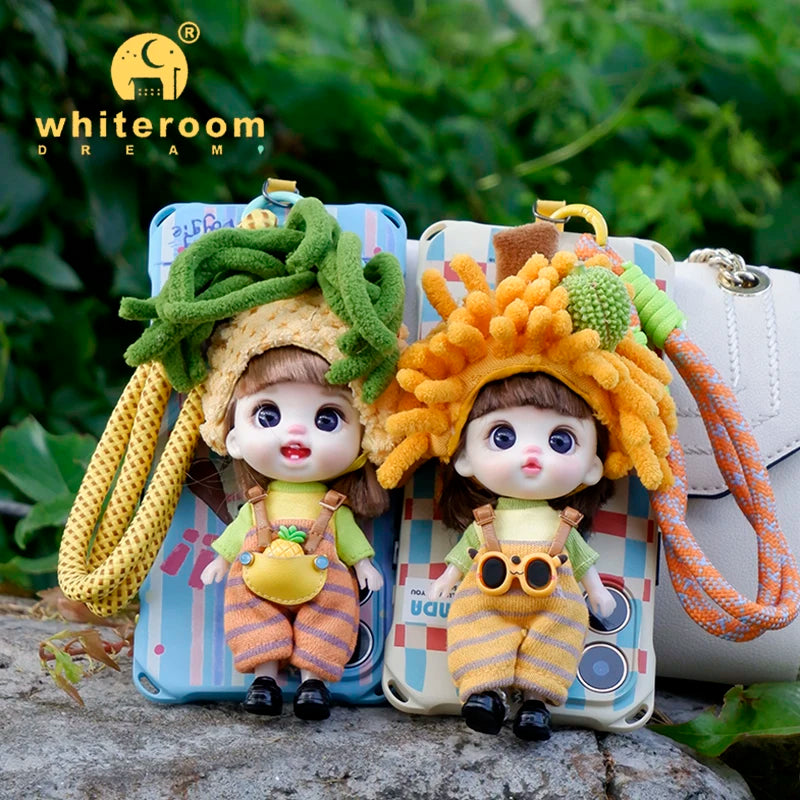 bjd doll Dolls for girls 13cm Labbu doll pocket mini blyth girl Doll Barbi Cry Baby Ball jointed doll Mobile phone Decoration