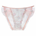 Women Milk Silk Smooth Cute Lovely Sweety Panties Lace Lolita Ruffle Ribbon Bow Elasticity Underwear Breathable Candy Color