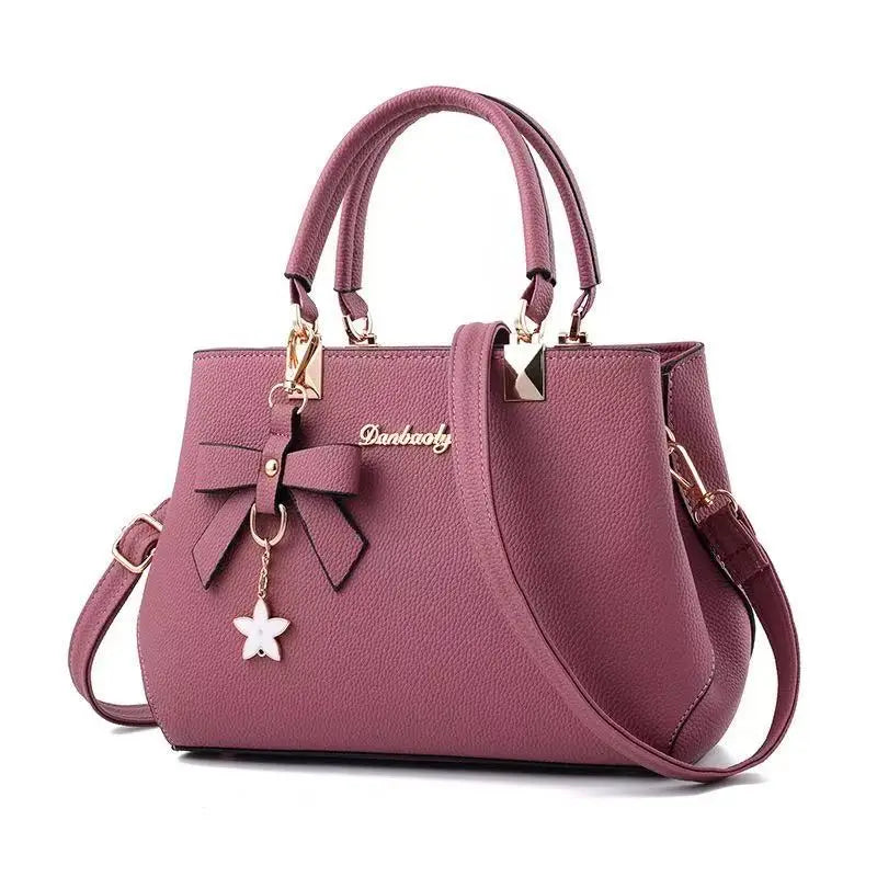 New Korean version trendy autumn and winter bow women's bag portable shoulder bag messenger bag killer bag mother bag large capa
