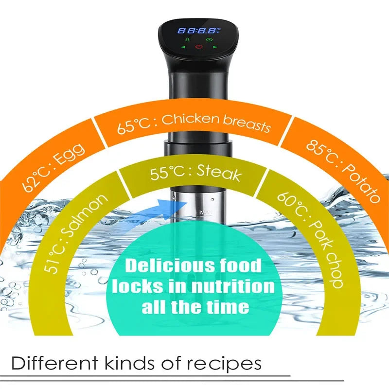 1800W Waterproof Vacuum Sous Vide Cooker Immersion Circulator Accurate Cooking With LED Digital Display Smart Slow Cooker Heater 66