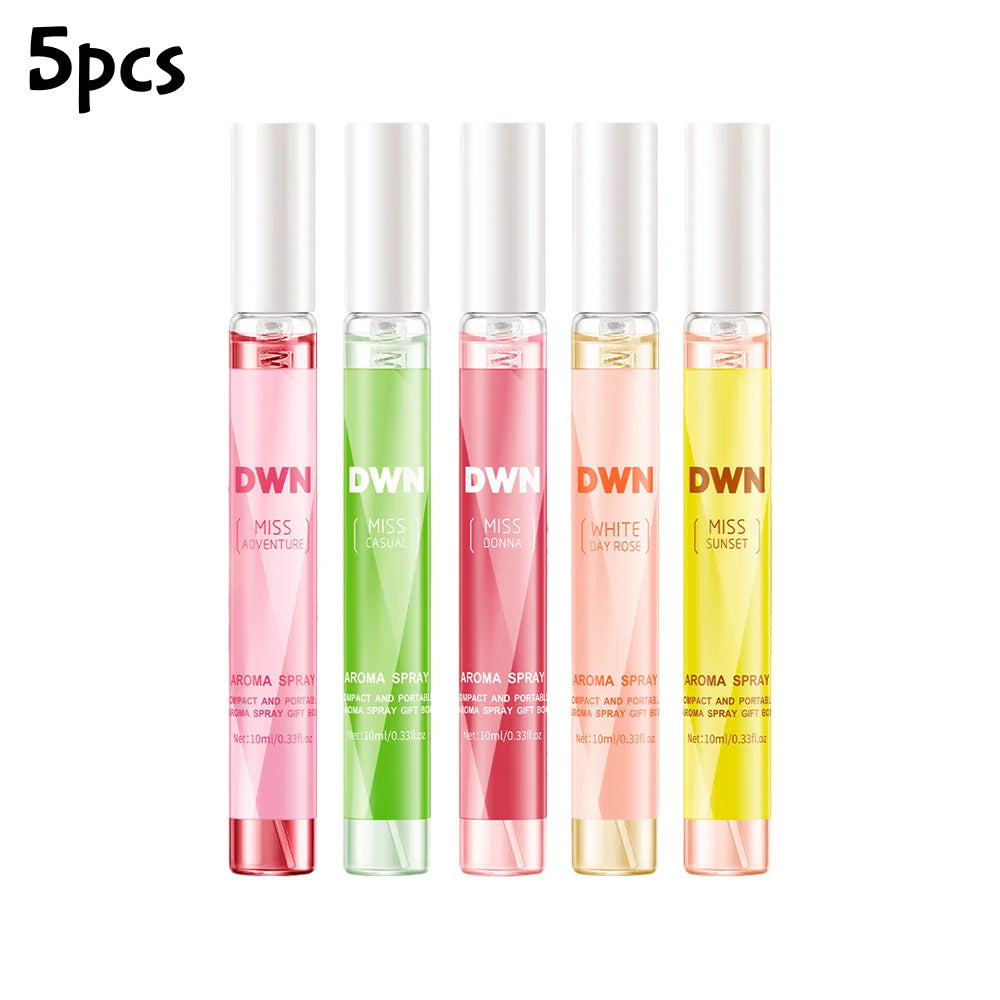 5/1pcs Flowers Perfume Set strong Fresh Sweet Body Fragrance for Dating Flirting Daily Use Romantic Valentine's Day Gift 10ml