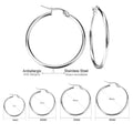 Gold Color Stainless Steel Hoop Earrings For Women Men Big/Small Circle Round Ear Jewelry Bijoux Acier Inoxidable E18110