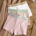 3PCS/Pack 100% Cotton Antibacterial Solid Striped Panties for Women Comfortable Breathable Women's Underwear Soft Safety Shorts
