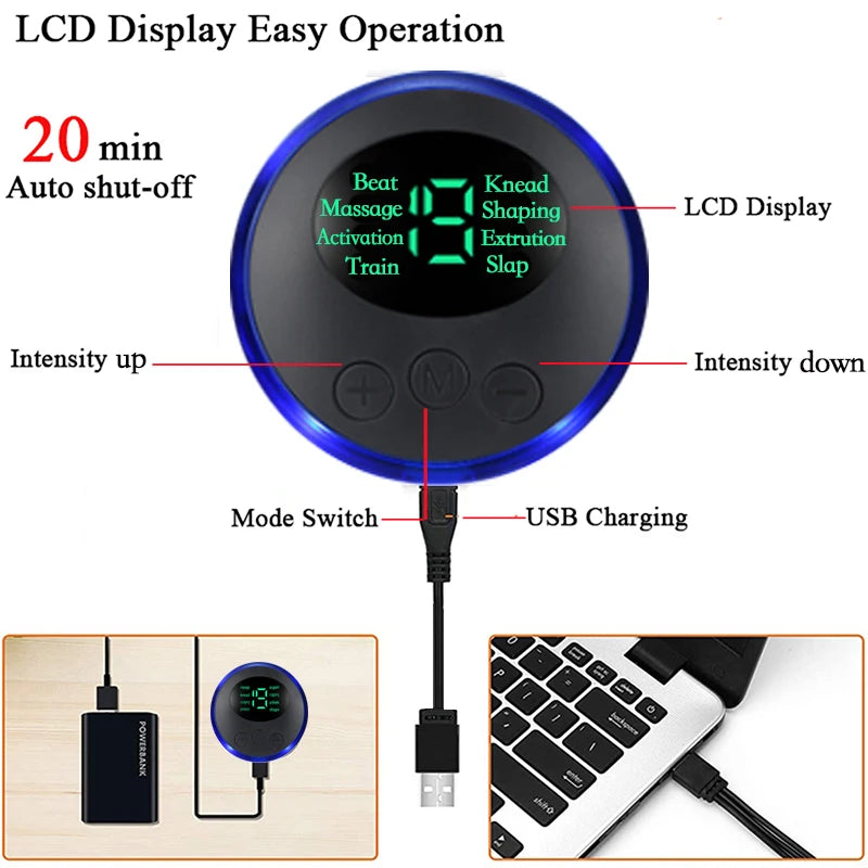 Electric EMS Foot Massager With Gel Pad Portable EMS Muscle Stimulation Massage Mat Improve Blood Circulation Relief Pain Relax
