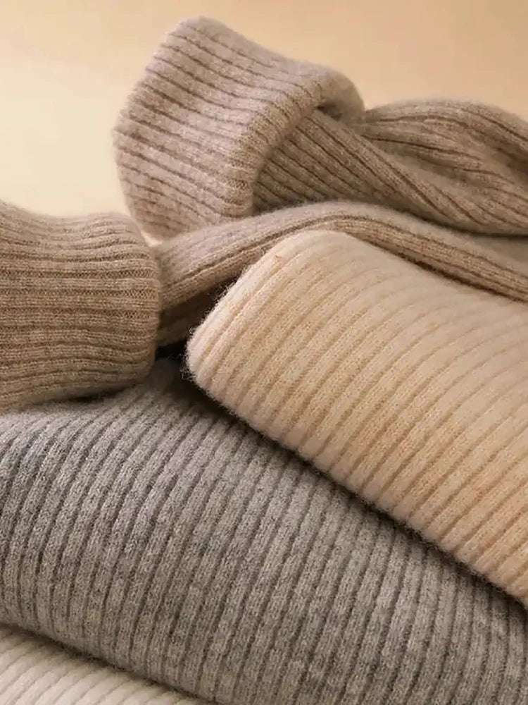 Women Fall Turtleneck Sweater Knitted Soft Pullovers Cashmere Jumpers Basic Soft Sweaters For Women 2026 Autumn Winter