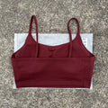 Solid Color Tight Fitness Women Sport Bra Spaghetti Strap Gym Yoga Bra Athletic Underwear Soft Top Workout Train With Chest Pad