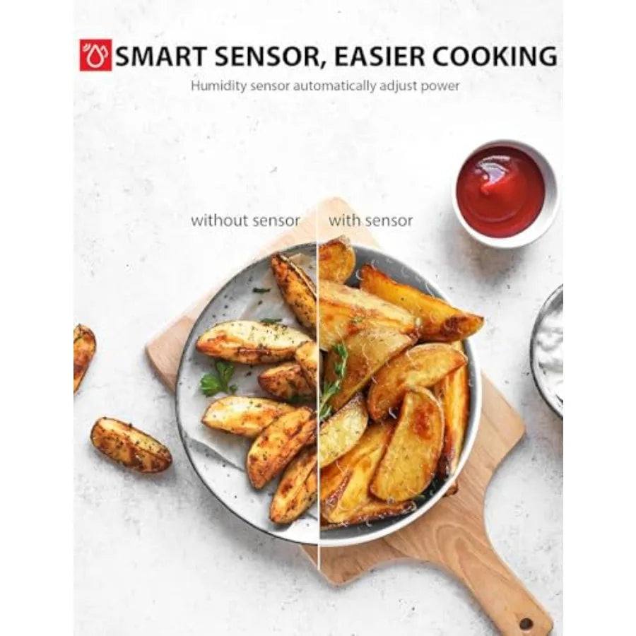 ML-EM45P BS Countertop Microwave Oven with Smart Sensor and 13.6" Removable Position Memory Turntable, Sound On/Off Function, 1