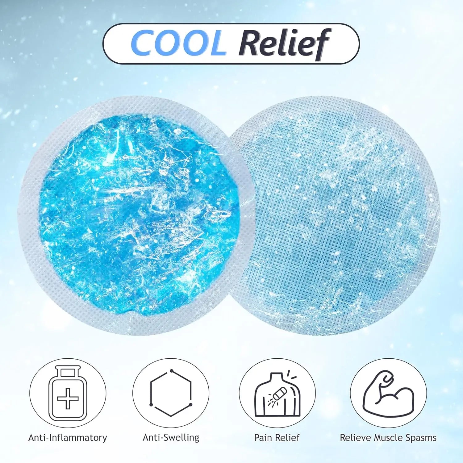 Hot & Cold Gel Packs for Pain Relief Reusable Cold Pack Ice Packs with Cloth Backing for Swelling Bruises Injuries Surgery