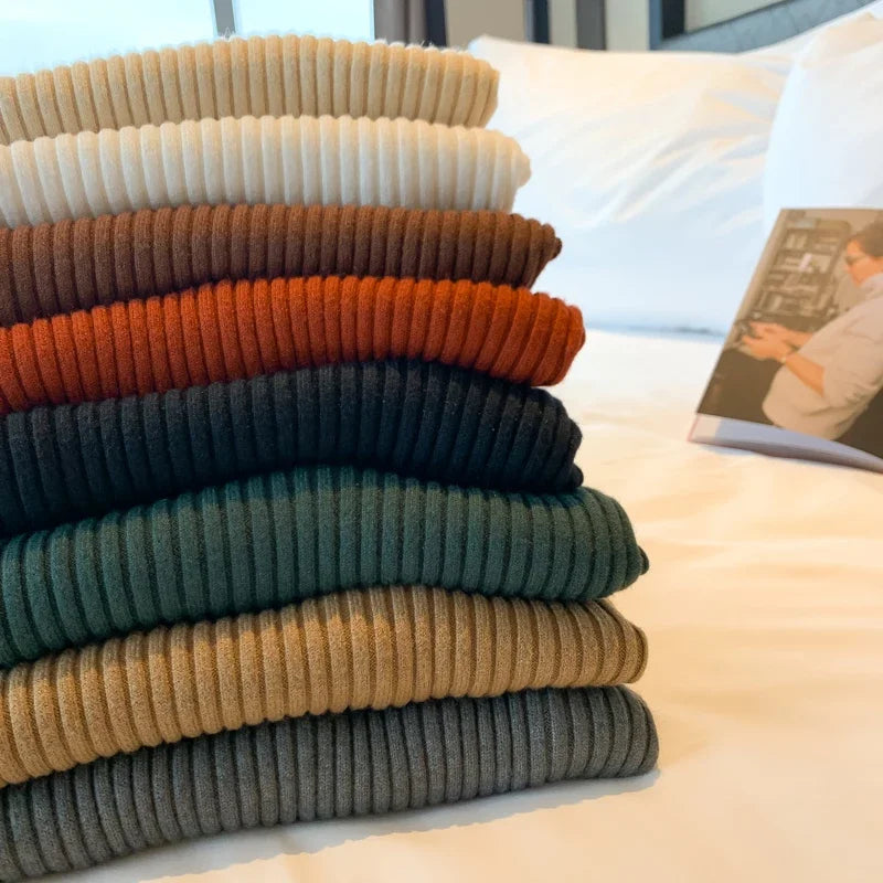 Solid Color Slim Tops Chic Autumn Winter 2026 Pullovers Women Long Sleeve Casual Turtleneck Warm Basic Sweater Knit Jumpers