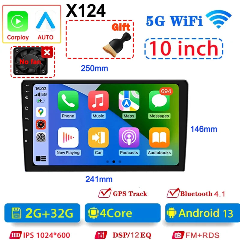 7/9/10 inch Universal Android 13 Car Radio 64G Autoradio android 2 Din car radio GPS BT Central Multimedia Smart car systems