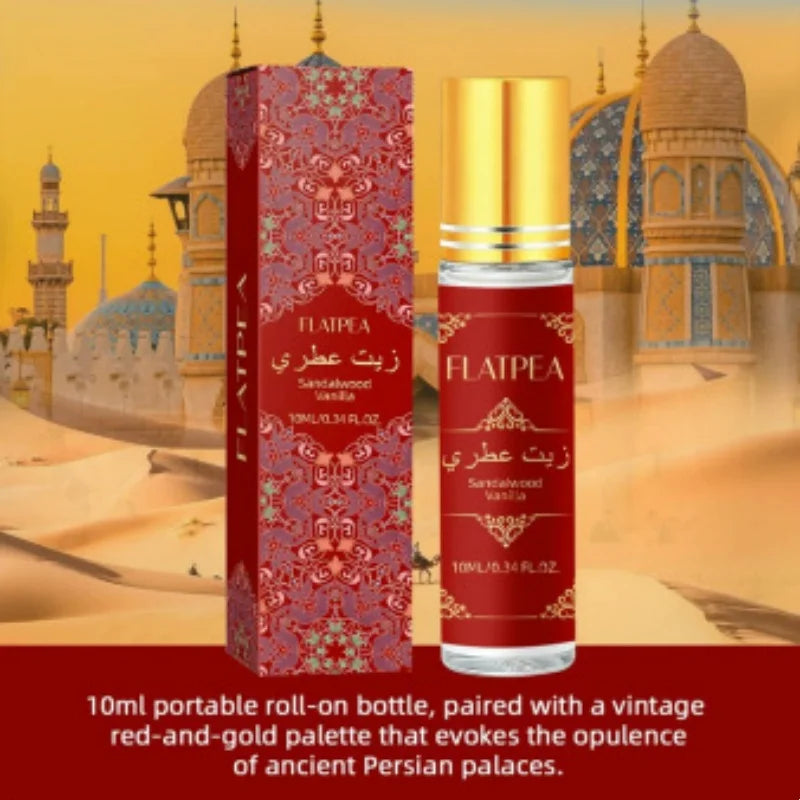 10ml Long-Lasting Arabian Perfume Rolling Ball Sandalwood Fragrance Luxury Eastern Cologne for Daily Date Showing Personal Charm