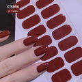 14/16Tips Full Cover Gradient Nail Stickers Multi Color Self Adhesive Slider No Need UV Lamp Cured Press ON Nail Decal
