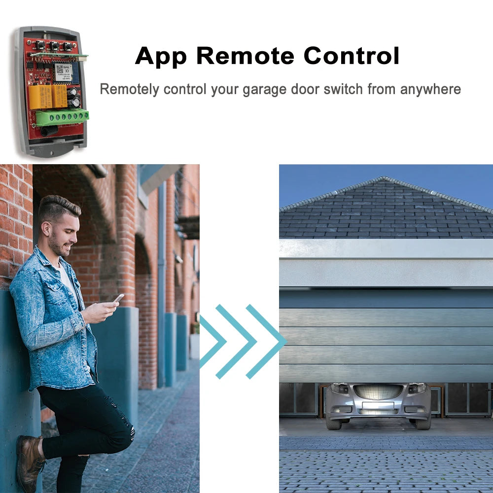 433.92 MHz Tuya WIFI Receiver 433MHz Gate Switch Controller AC DC 9-30V 12V 24V 85-250V 220V Garage Door Smart Switch Module