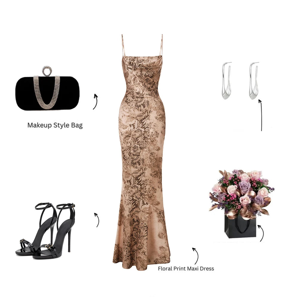 Suninhesrt Luxury Dresses for Woman Party Elegant Strappy Maxi Leopard Print Dress Soft Mermaid Beach Evening Dresses Ladies 5