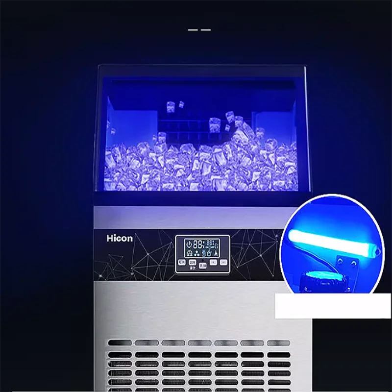 Electric Round Ice Maker Ice Making Machine Desktop For Barreled Water Inflow