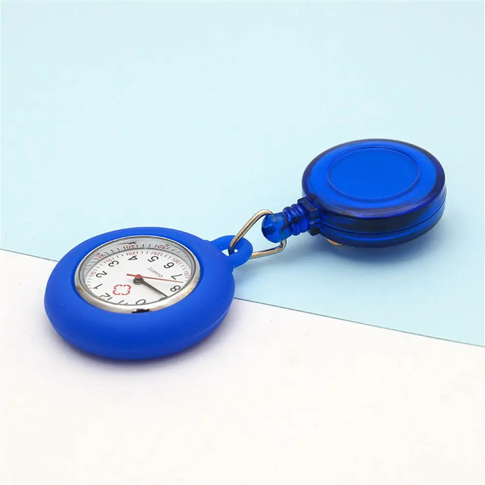 1PC New Retractable Nurse Watch Clip-on Fob Watch Doctor Medical Hanging Brooch Pin Quartz Clock Doctor Nurse Gifts
