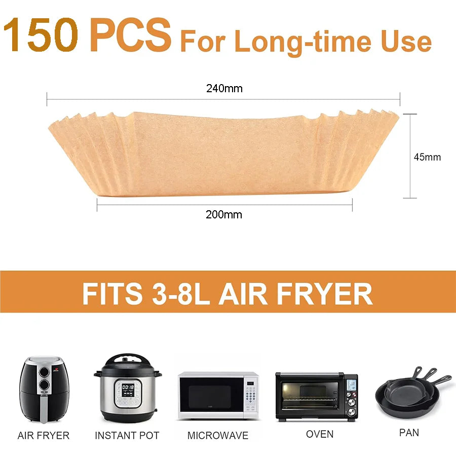 Hot Air Fryer Cooking Parchment Paper Square 360 Pieces 20-24cm ,4.5-8 L for Air Fryer Airfryer Accessories 66