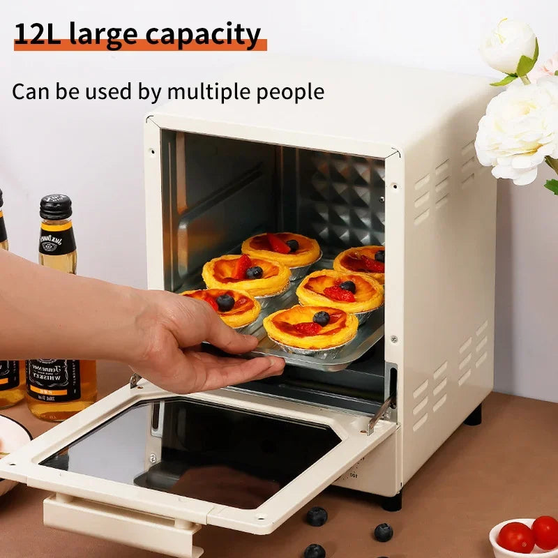 12L Large Capacity Electric Air Fryer Toaster Oven Mechanical Household Kitchen 360° Baking Convection Oven Oil-Free Deep Fryer 66
