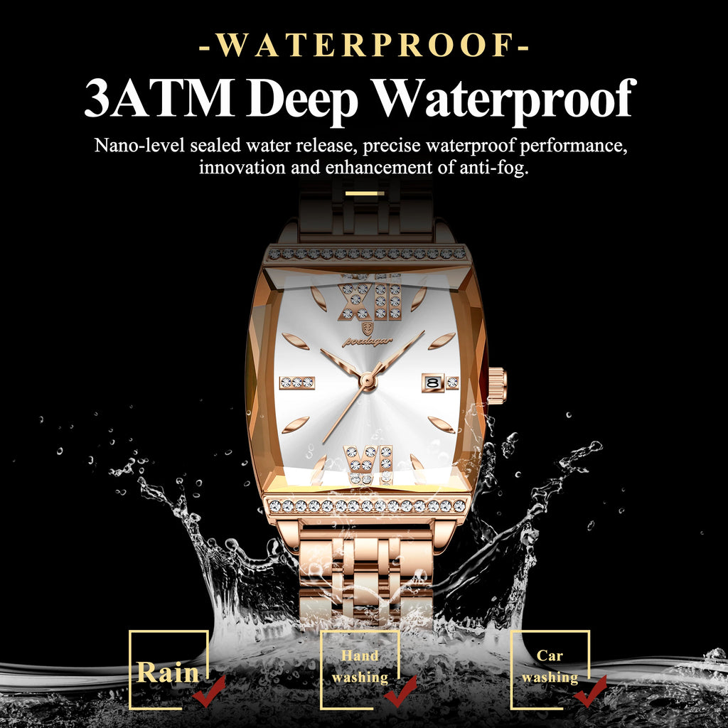 POEDAGAR Luxury Woman Wristwatch High Quality Waterproof Date Quartz Ladies Watch Stainless Steel Fashion Women's Watches Reloj