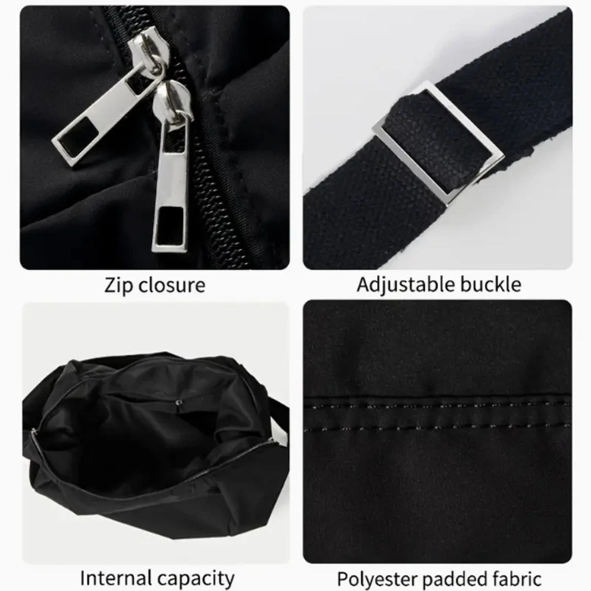 Fashion canvas down crossbody bag winter new large capacity dumpling bag down cotton casual simple shoulder bag 1