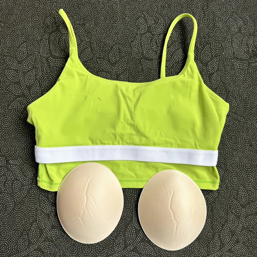Solid Color Tight Fitness Women Sport Bra Spaghetti Strap Gym Yoga Bra Athletic Underwear Soft Top Workout Train With Chest Pad