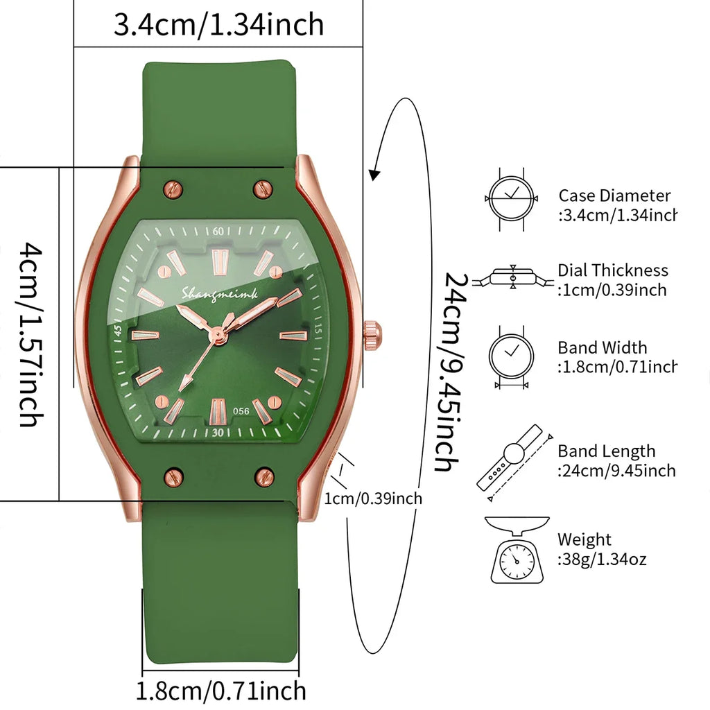 Fashion Women Watches Casual Silicone Strap Ladies Quartz Wristwatch Reloj Mujer Girls Clock Gift(Without Box)