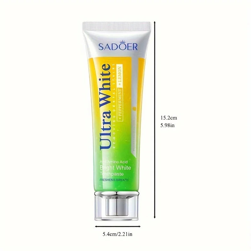 Lemon Mint Whitening Toothpaste Cleaning Teetch, Peppermint And Lemon Brightening Teeth Toothpaste Fresh Breath 100g