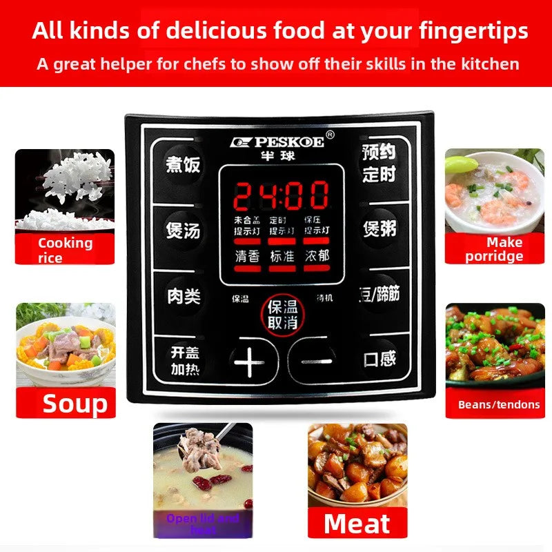 Commercial Electric Pressure Cooker 8L 65L Large Capacity Rice Cooker Restaurant Hotel Cafeteria Catering Stainless Steel