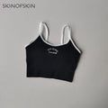 Color Blocking Small Suspender Sports Bra for Women Fixed Cup Fitness Bra Running Bra Acceleration, Dry Training Yoga Outerwear