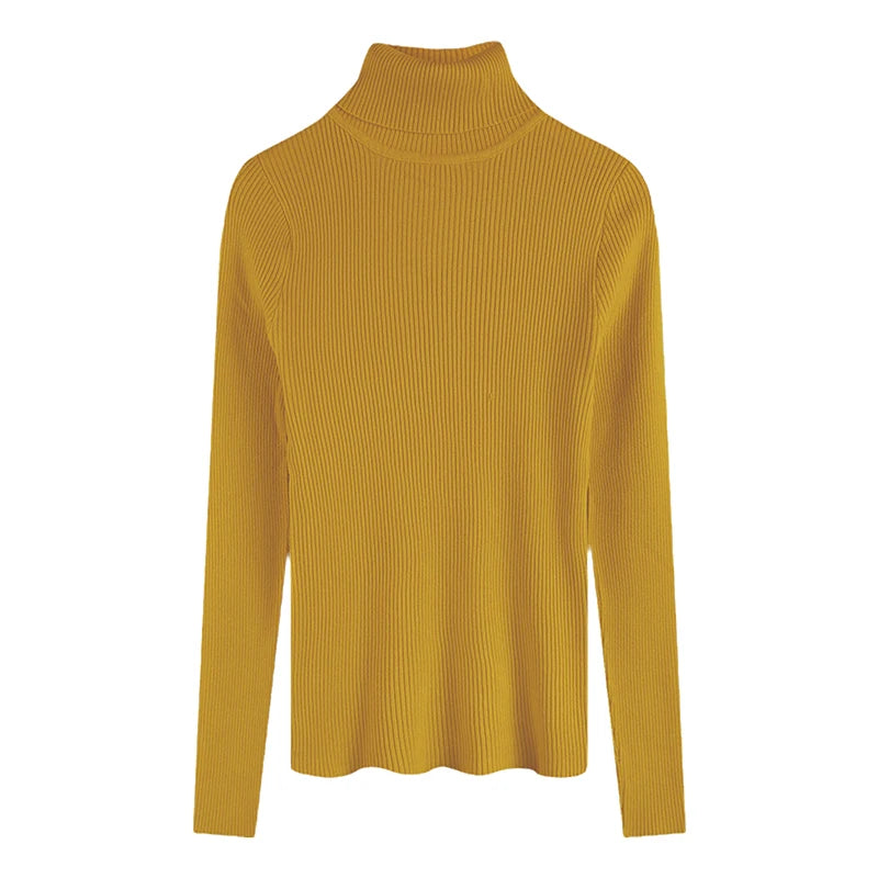 2026 Casual Slim Knitted Pullover Autumn Winter Thick Turtleneck Sweater Base Sweater Korean Style Simple Base Layer Warm Tops