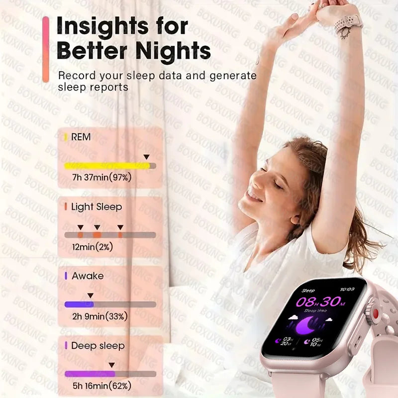 Watch Ultra K62 Men Women 1000mAh AMOLED 100+Sport Heart Rate HD Bluetooth Call GPS Track Waterproof Smart Watch For iOS Android