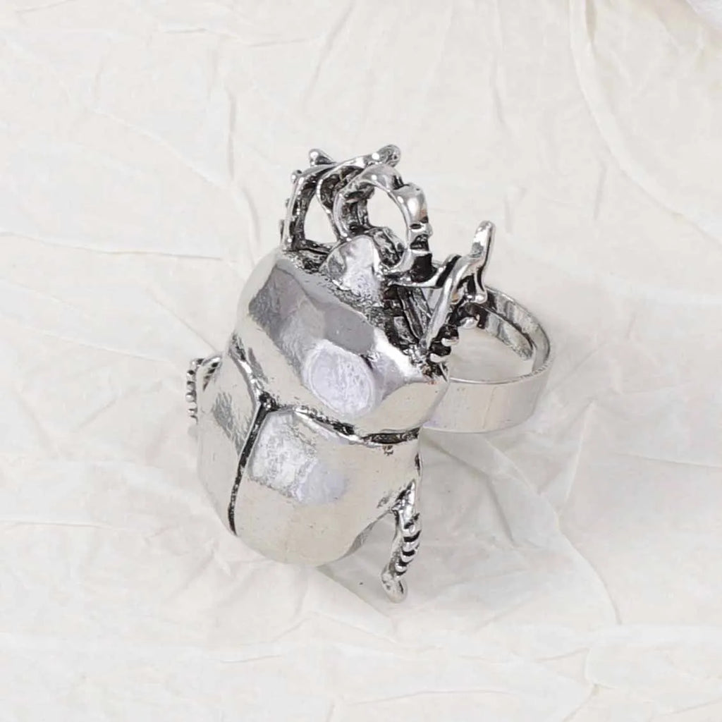 Digadagu Retro Opening Insect Ring Metal Animal Ring New Women's Trend Daily Jewelry Accessories