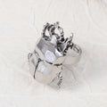 Digadagu Retro Opening Insect Ring Metal Animal Ring New Women's Trend Daily Jewelry Accessories