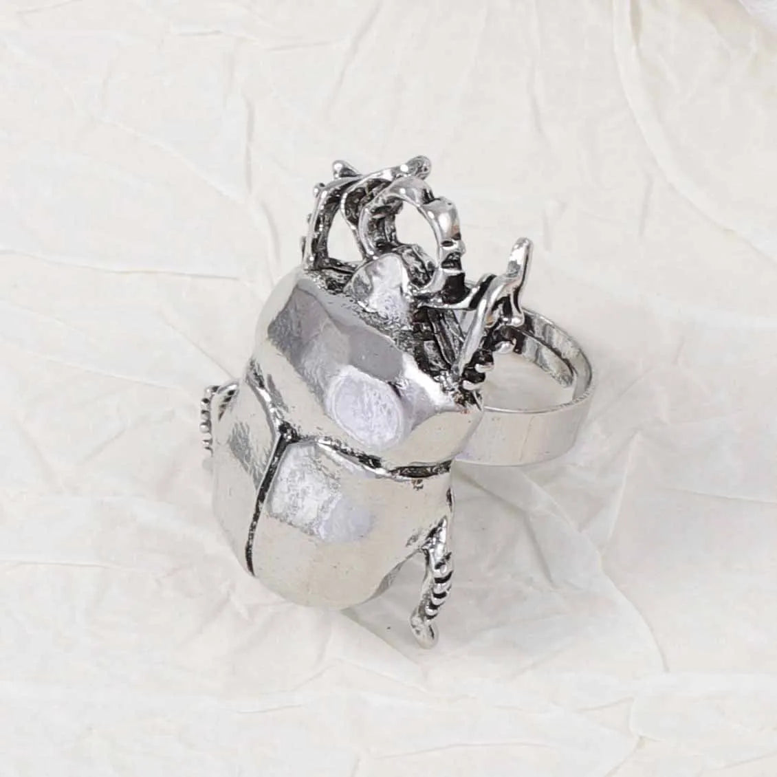 Digadagu Retro Opening Insect Ring Metal Animal Ring New Women's Trend Daily Jewelry Accessories