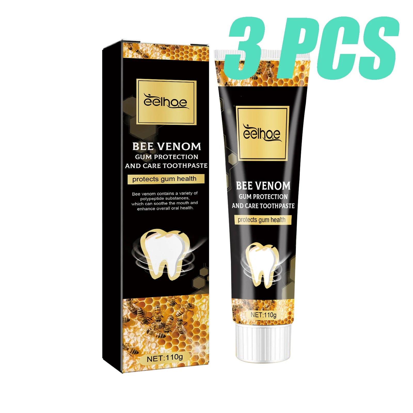 Bee Venom Gum Care Toothpaste Effectively Removes Yellow Teeth and Plaque Long-lasting Fresh Breath Gentle Oral Care Toothpaste