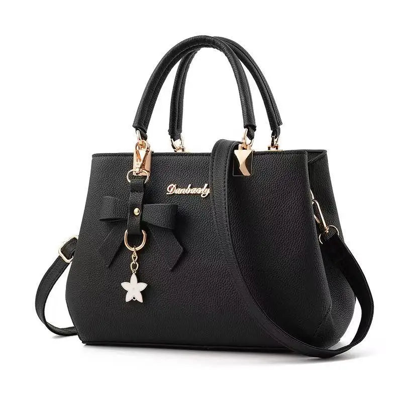 New Korean version trendy autumn and winter bow women's bag portable shoulder bag messenger bag killer bag mother bag large capa