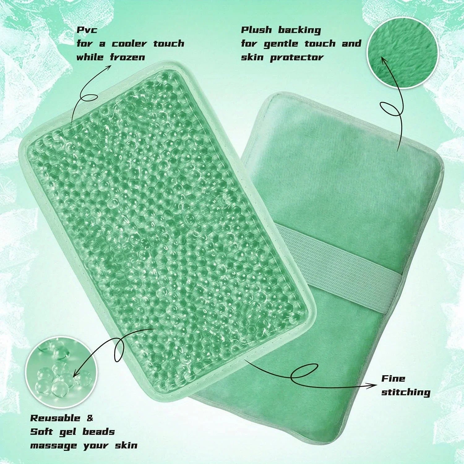 Hot & Cold Therapy Gel Packs Reusable Ice Pack Pain Fever Relief Water Cool Heat Convenient Bag Cooling Ice Bag for Knees Ankles