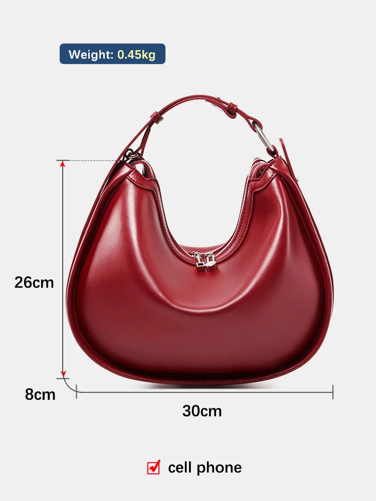 Zency Fashion Leather Ladies Handbags Girlfriend Wife Hobo Bag For Shopper