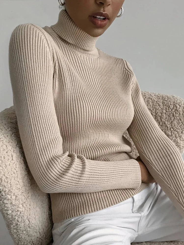 Women Fall Turtleneck Sweater Knitted Soft Pullovers Cashmere Jumpers Basic Soft Sweaters For Women 2026 Autumn Winter