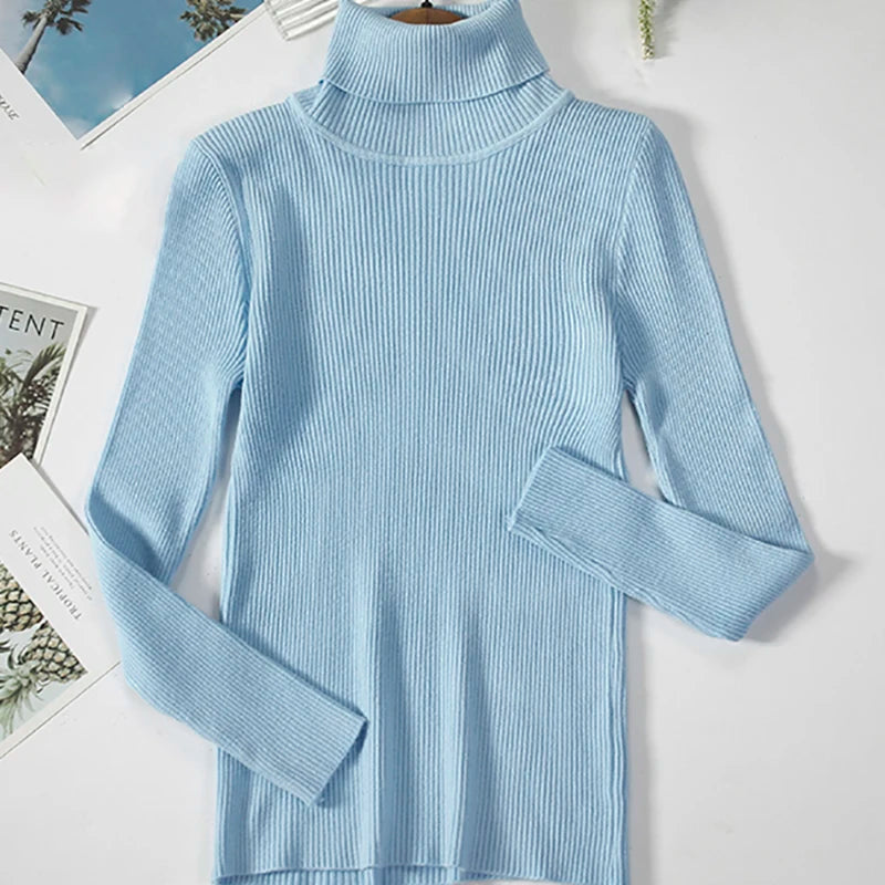 Women Fall Turtleneck Sweater Knitted Soft Pullovers Cashmere Jumpers Basic Soft Sweaters For Women 2026 Autumn Winter