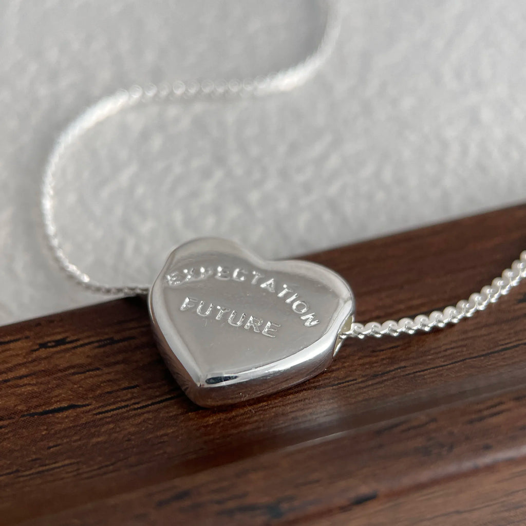 S925 Sterling Silver Necklaces For Women Simple Chain Fashion Minimalist Pendant Necklaces Letter Heart Necklace Birthday Gift