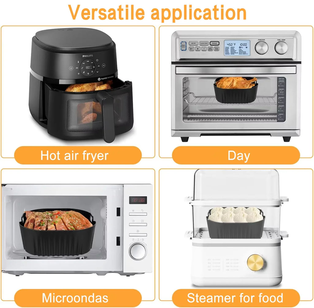 Air Fryer Accessories for COSORI 6,4L,Cecotec 5,5L 6L,Ninja 180 Square Silicone Air Fryer Mold/Grill Rack/Air Fryer Utensils